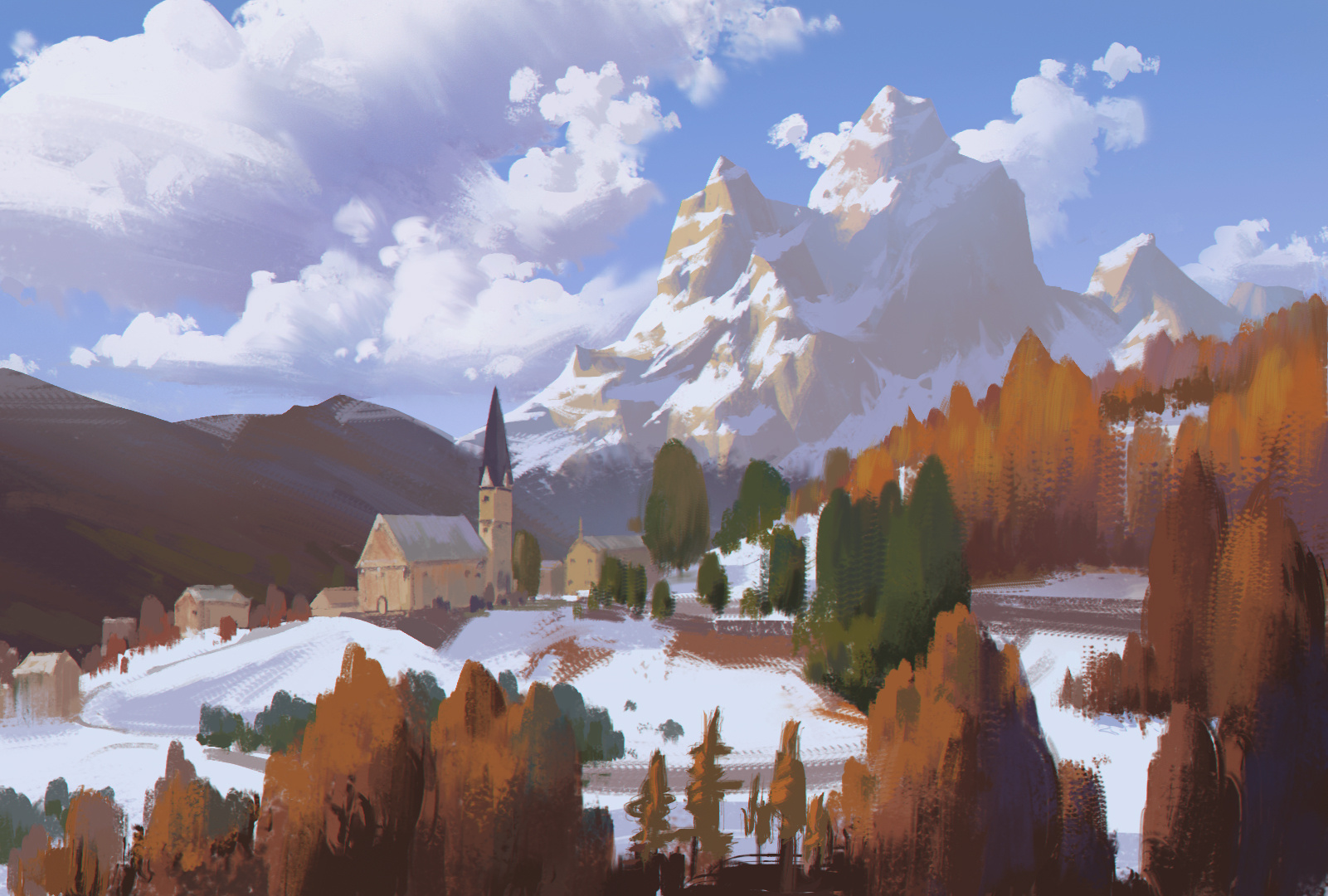 写生风景.|插画|游戏原画|绘画的苏航 - 原创作品 - 站酷 (zcool)