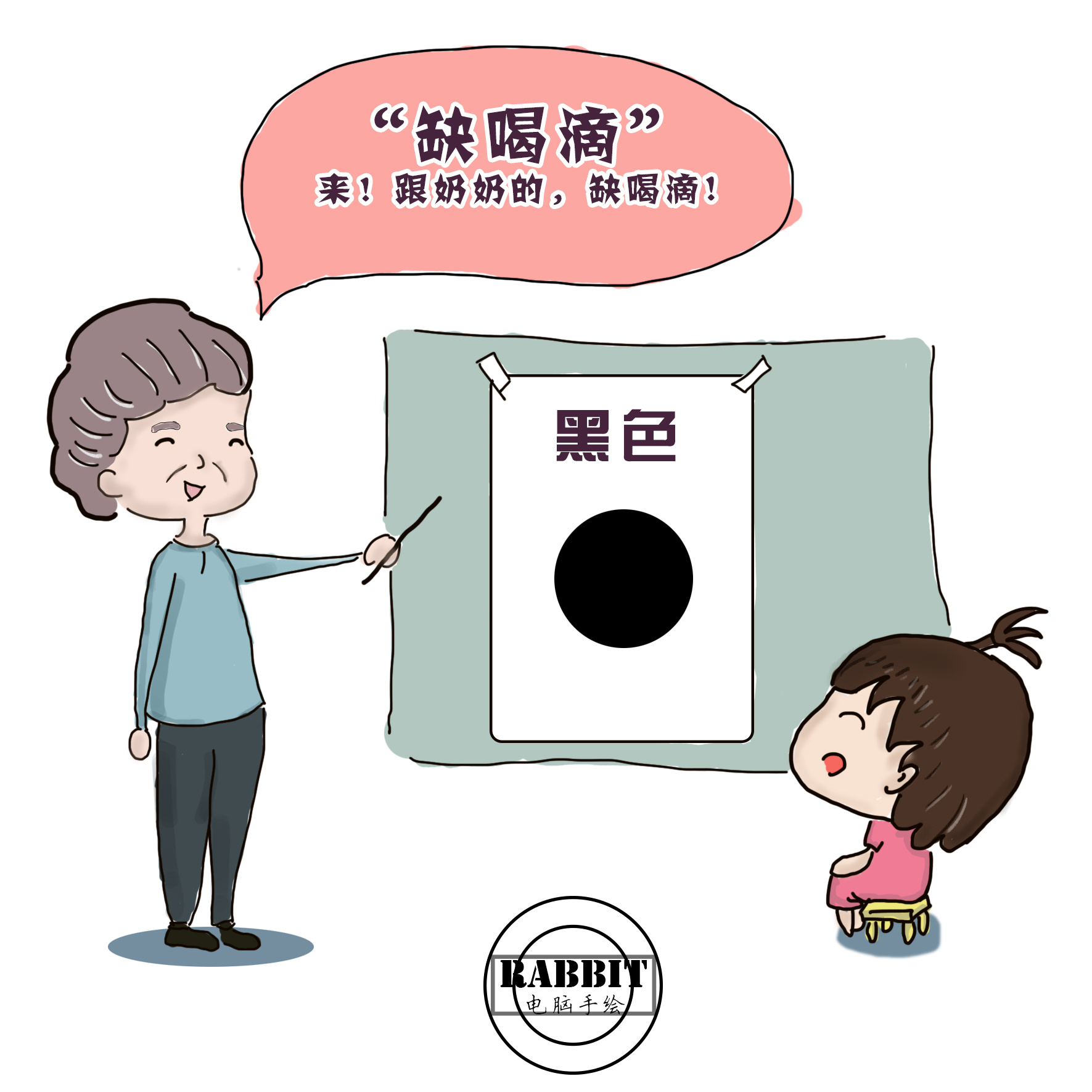 电脑手绘(芜湖话奶奶教我识字)