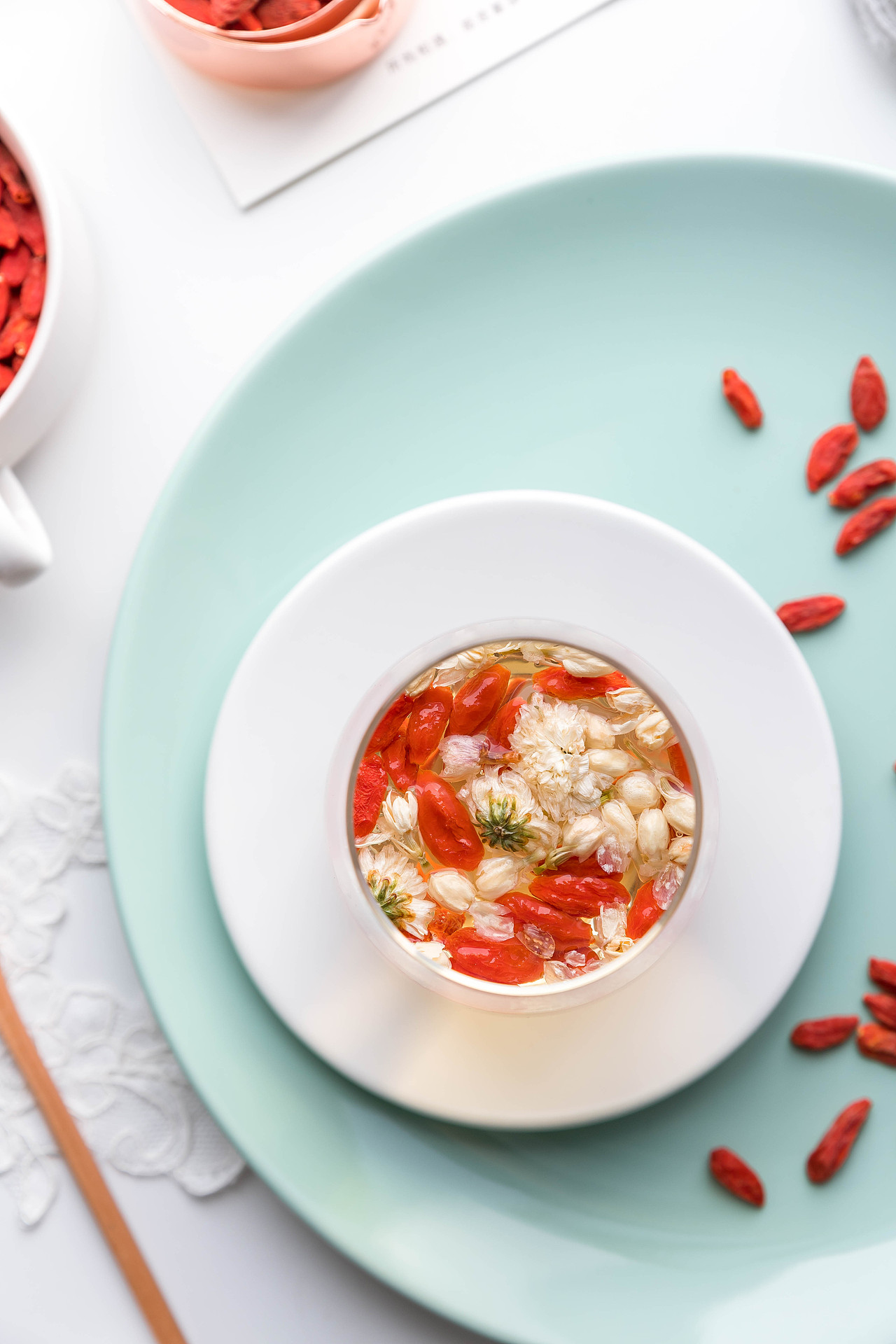 小清新枸杞亮调产品摄影