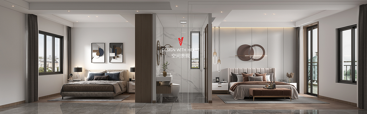 v8空间表现|现代简约家装客厅赏析