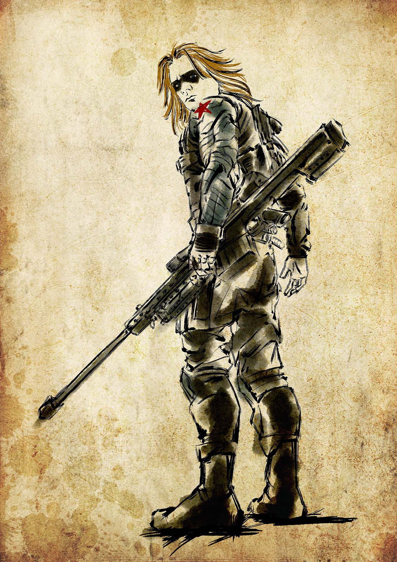 水墨复联美国队长2