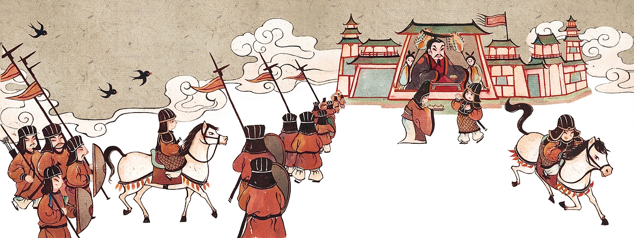 中国风儿童绘本《花木兰》(图ZODkyNTEwMzY=) - 儿童插画 - 站酷设计师妙象原创素材 - 站酷ZCOOL