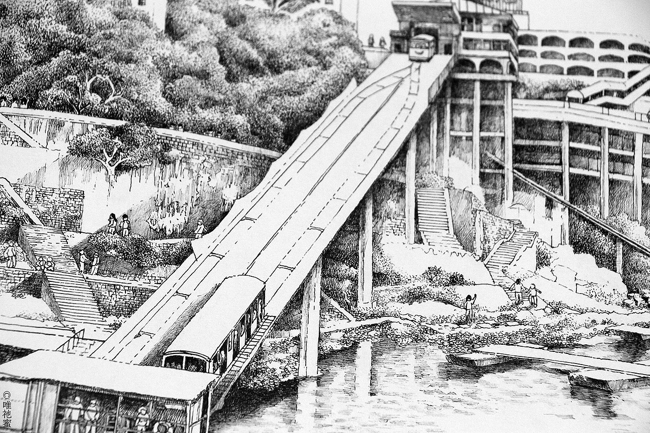 手绘重庆插画 · 记忆重庆（图ZNTY0ODI4NTY=） - 商业插画 - 站酷设计师DeerHorse鹿马原创素材 - 站酷ZCOOL