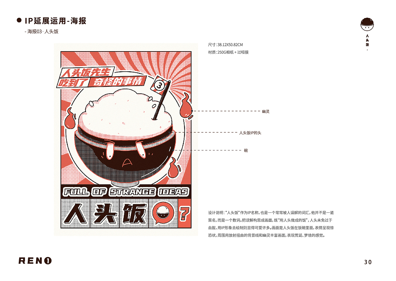 毕业设计-“人头饭”IP形象设计（图ZMjU5NjI4Mzcy） - IP形象 - 站酷设计师北极尤里鱼原创素材 - 站酷ZCOOL