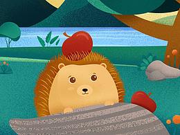 零基础插画-榴莲刺猬@黑马家族