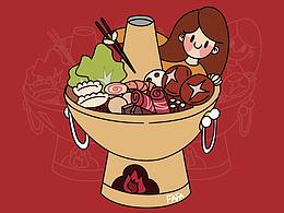 宅家生活太久了！疫情结束我想吃系列插画~