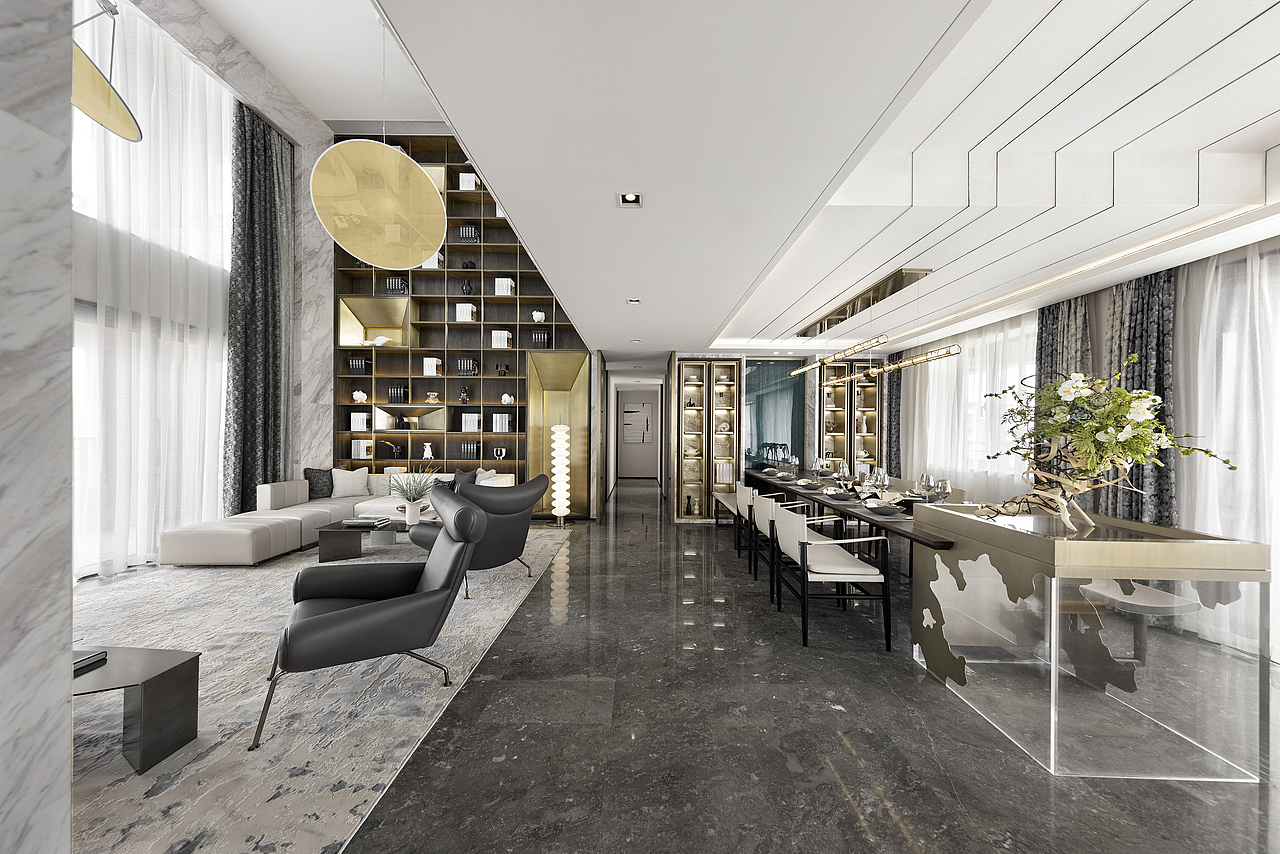 SD丨隆腾盛世9#255户型 复式样板房设计