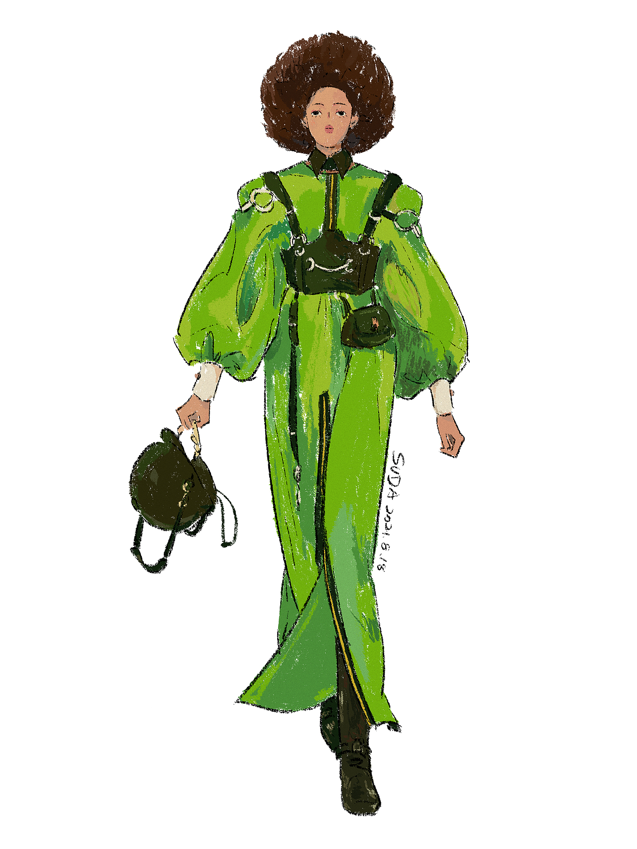 秀场模特速写练习（参考在最后两张）（图ZMjY4MzE4OTMy） - 新锐潮流插画 - 站酷设计师ASUD原创素材 - 站酷ZCOOL