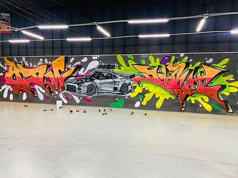 🔧在汽修店画一副涂鸦墙💨（个人主页-ZNjQyMDcwMDQ=） - 绘画 - 站酷设计师DIRTone原创素材 - 站酷ZCOOL