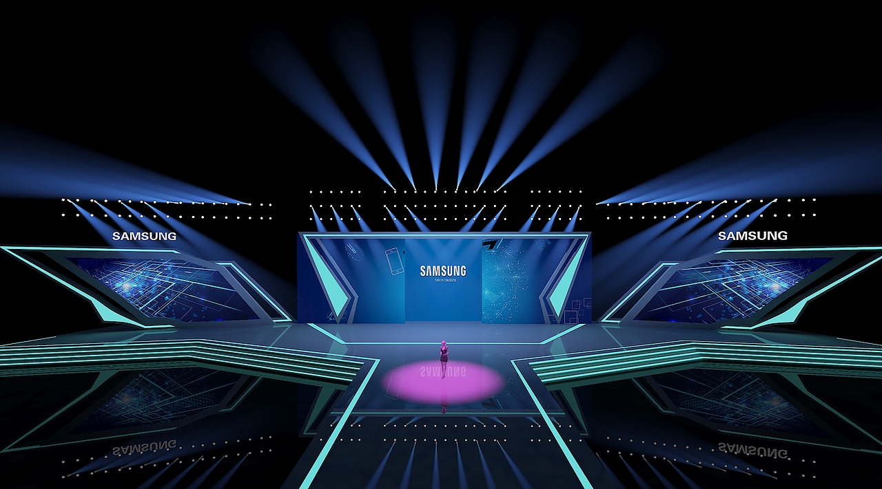 三星科技舞美活动发布会舞台设计（图ZMTQyNTU2MTIw） - 舞台美术 - 站酷设计师庸人自扰Q原创素材 - 站酷ZCOOL