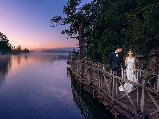 室外婚纱修图对比