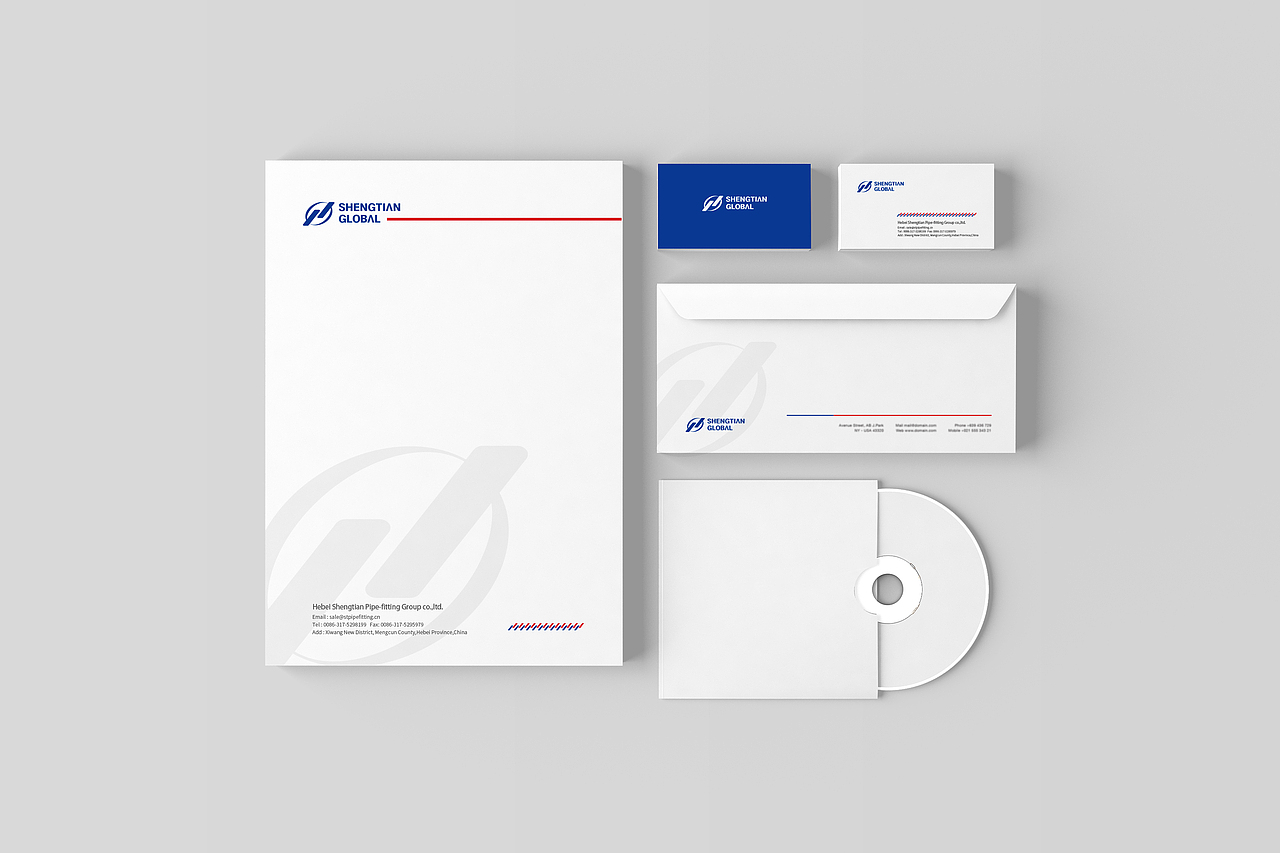 VI抬头 企业抬头 信封信纸 平面设计 光盘 简约高端