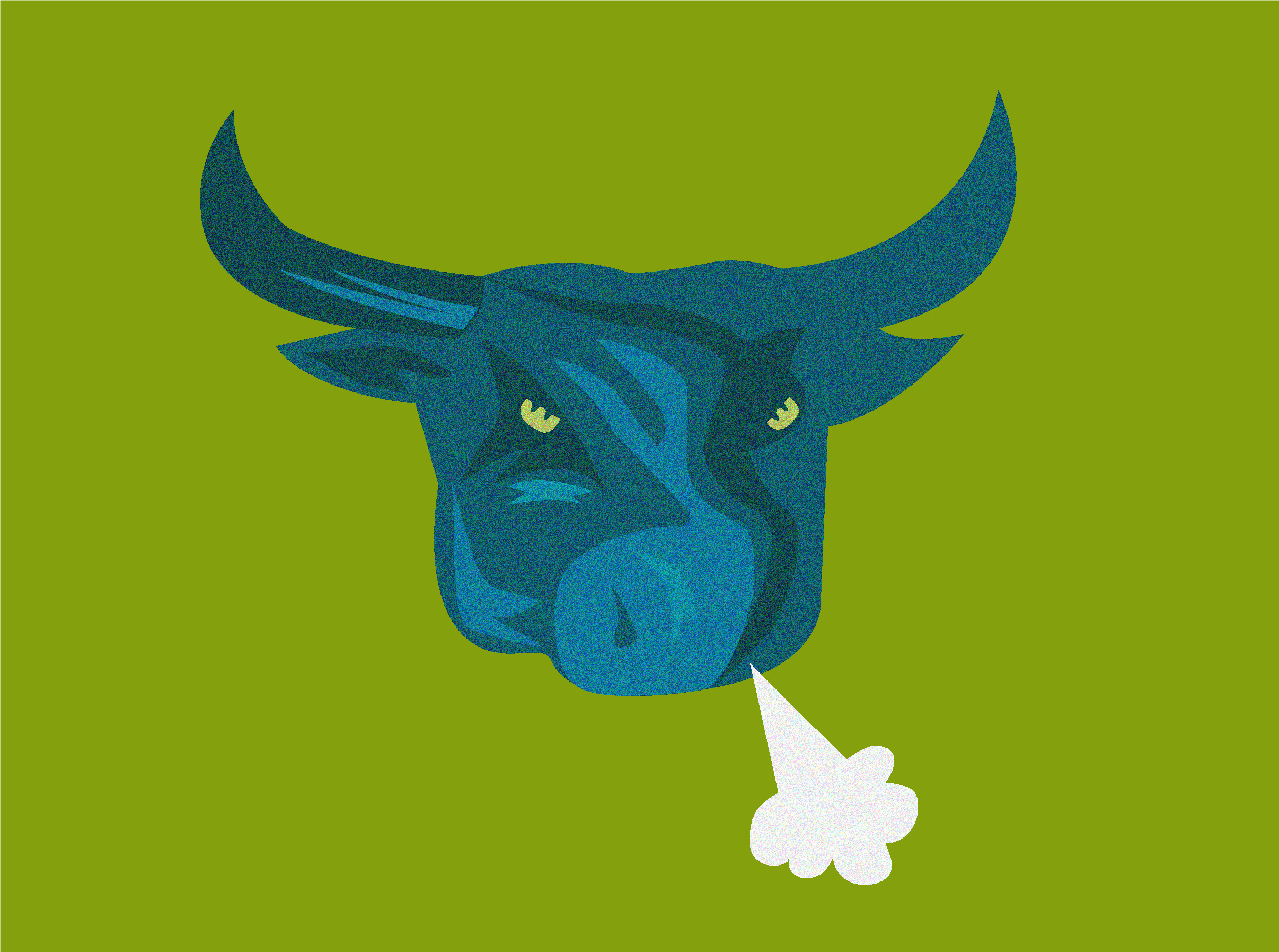 第六图:看我的牛脾气 #100天50图计划|插画|插画习作|猫宁哦 - 原创