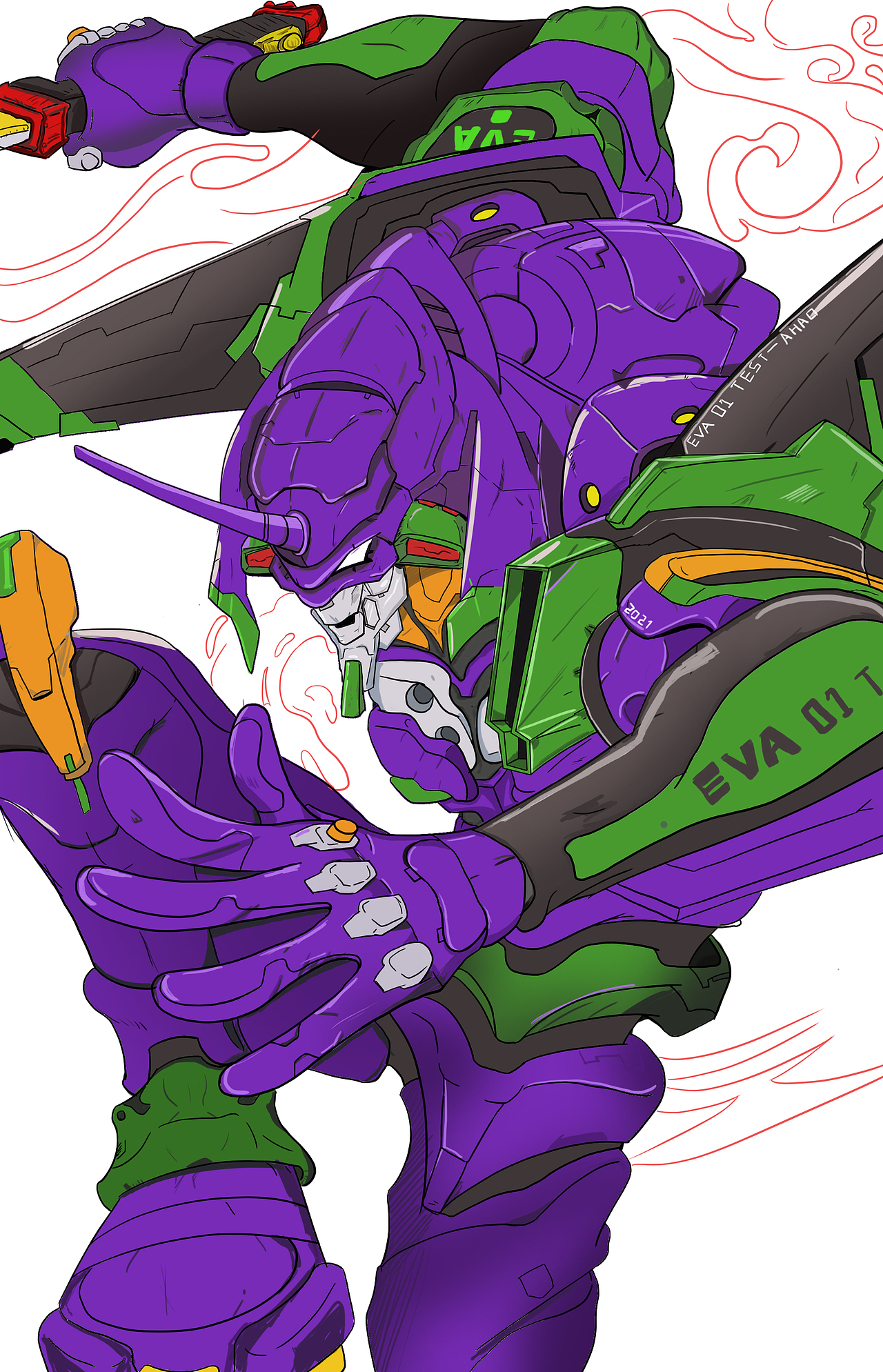 第一次上传 eva初号机|插画|创作习作|tsabsl_临摹作品-站酷(zcool)