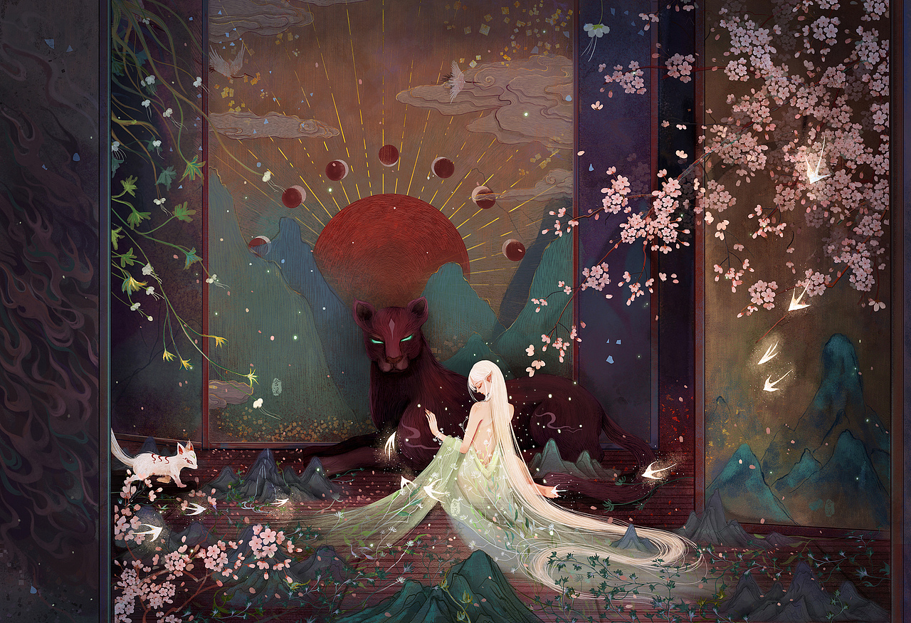 山鬼|插画|创作习作|舍溪_原创作品-站酷zcool