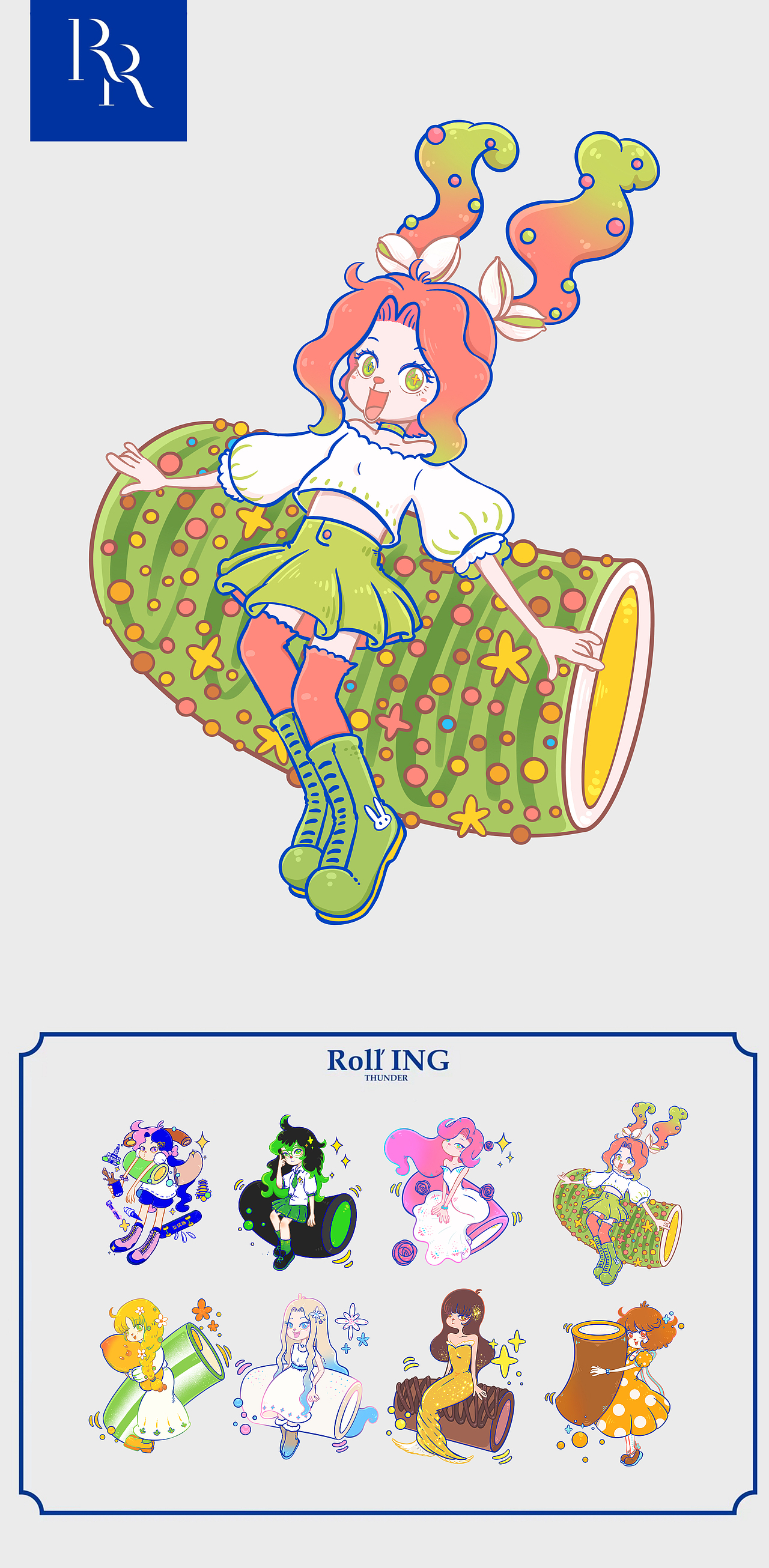 Roll‘ING THUNDER X 小井画个世界（图ZMzc0MTEyNjEy） - IP形象 - 站酷设计师小井画个世界玩原创素材 - 站酷ZCOOL