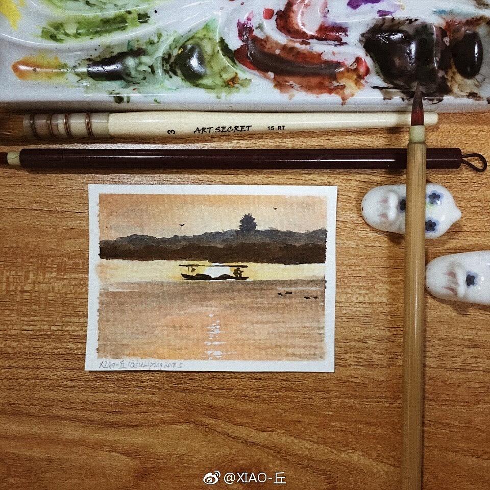 但得夕阳无限好 何须惆怅近黄昏（图ZMTE3NTg0NTky） - 商业插画 - 站酷设计师XIAO丘原创素材 - 站酷ZCOOL