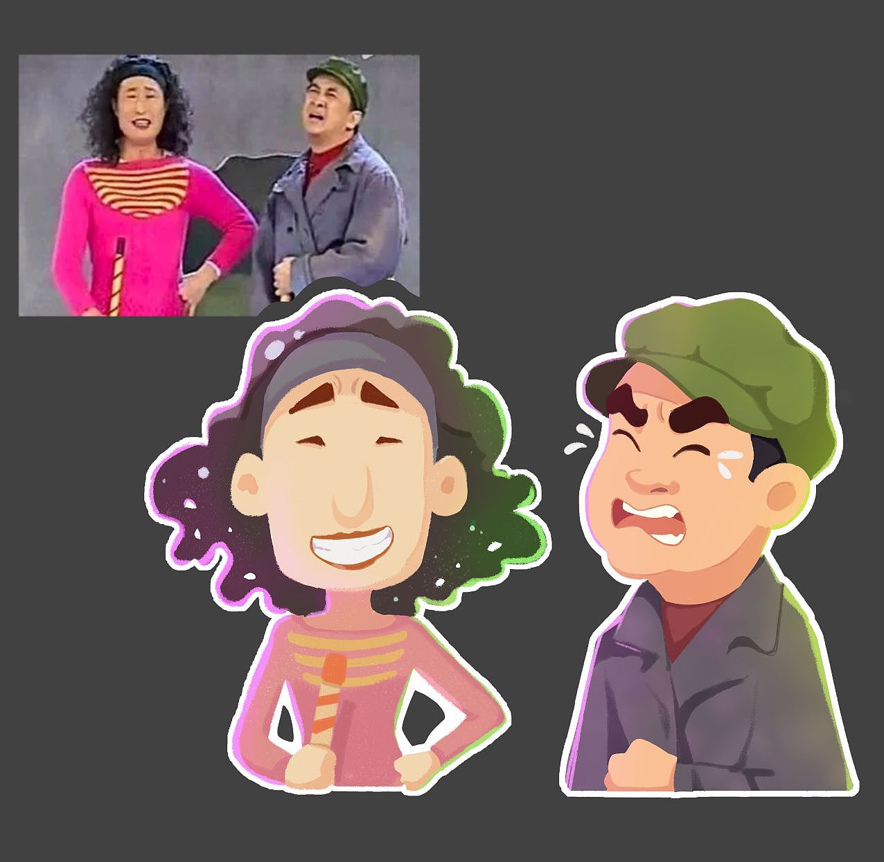 卡通人物头像小练习