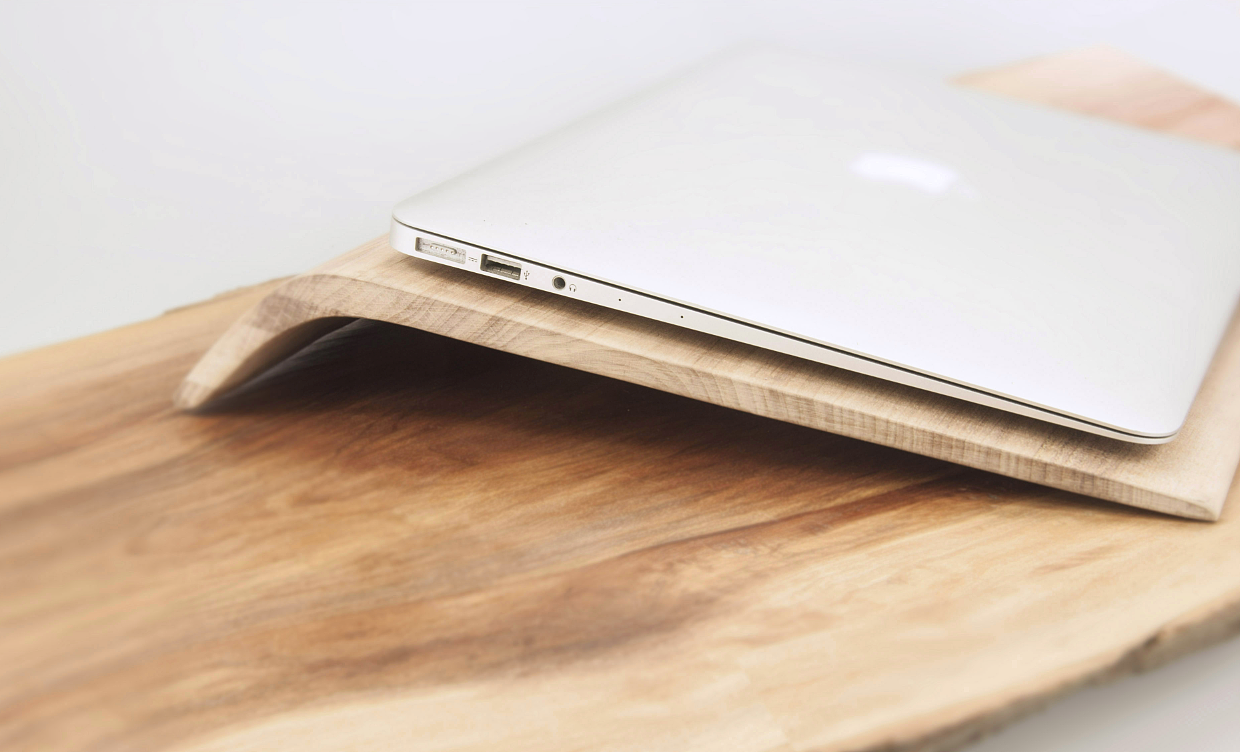 简约实木笔记本支架