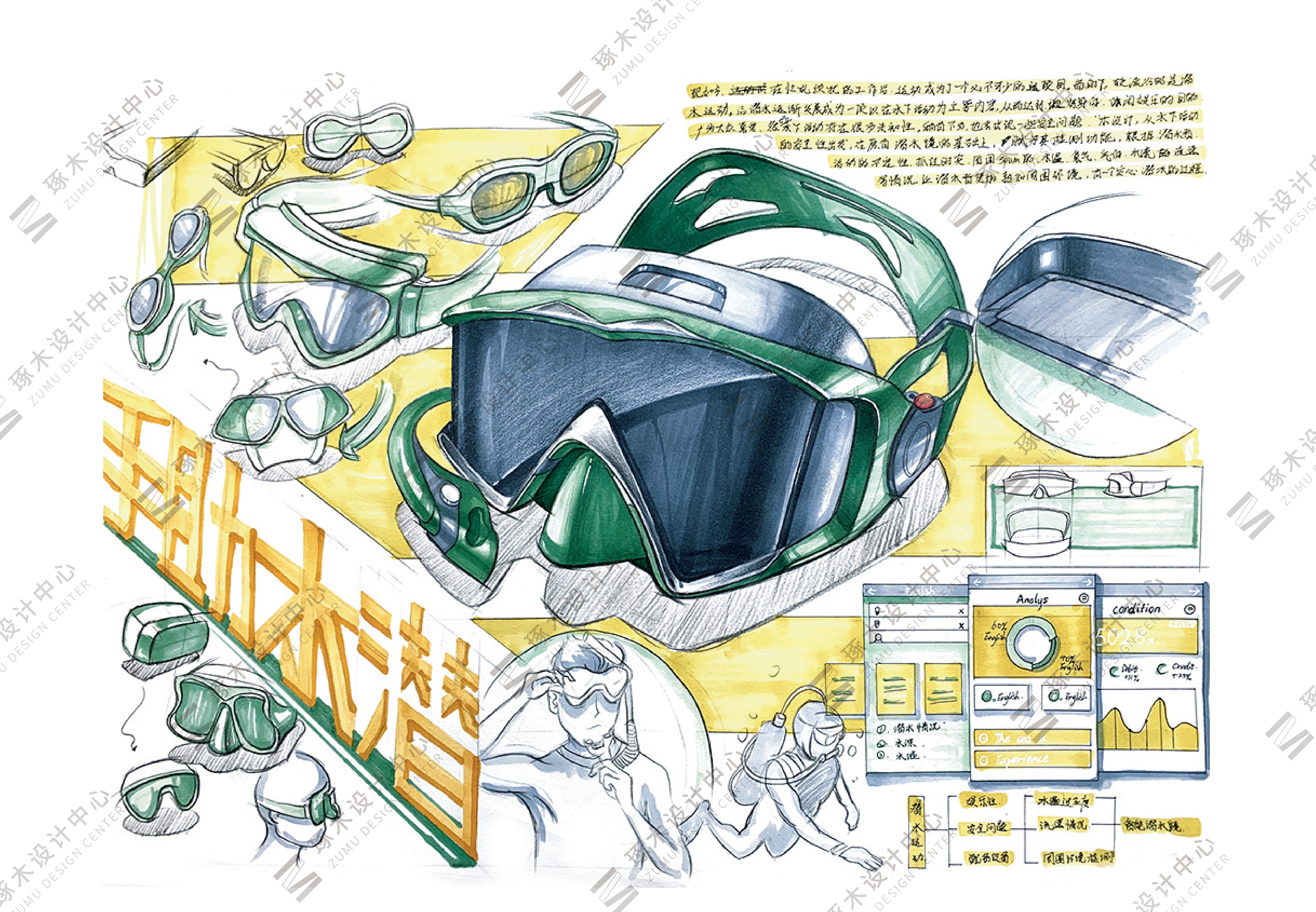 工业设计手绘 工业设计考研手绘 优秀快题手绘作品|工业/产品|其他