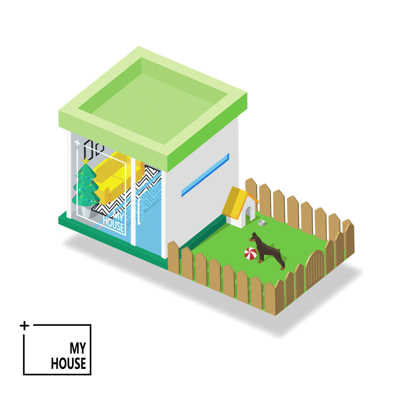【小插画MY HOUSE】本以为熬过了冬天，却又被冻死在春寒料峭里。（图ZNzQ3MTE2ODQ=） - 创作习作 - 站酷设计师喵阔森SEI原创素材 - 站酷ZCOOL