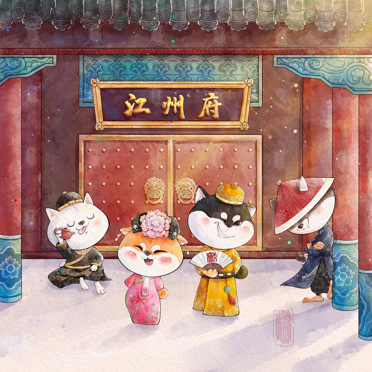 清朝的那些事|插画|商业插画|拾小 - 原创作品 - 站酷 (zcool)