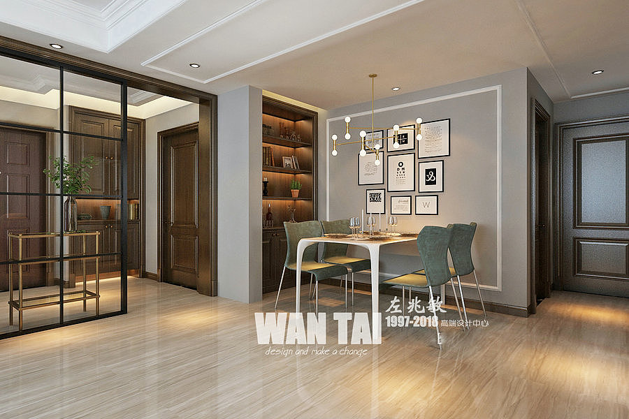 美式风格-鱼台新城绿洲装修效果图案例-济宁路小七