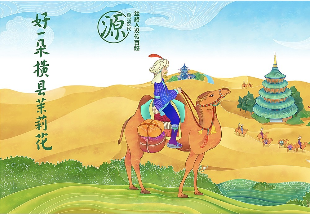 横线茉莉花时代历程品牌插画长卷（图ZMjI0OTA4ODM2） - 商业插画 - 站酷设计师黑象原创素材 - 站酷ZCOOL