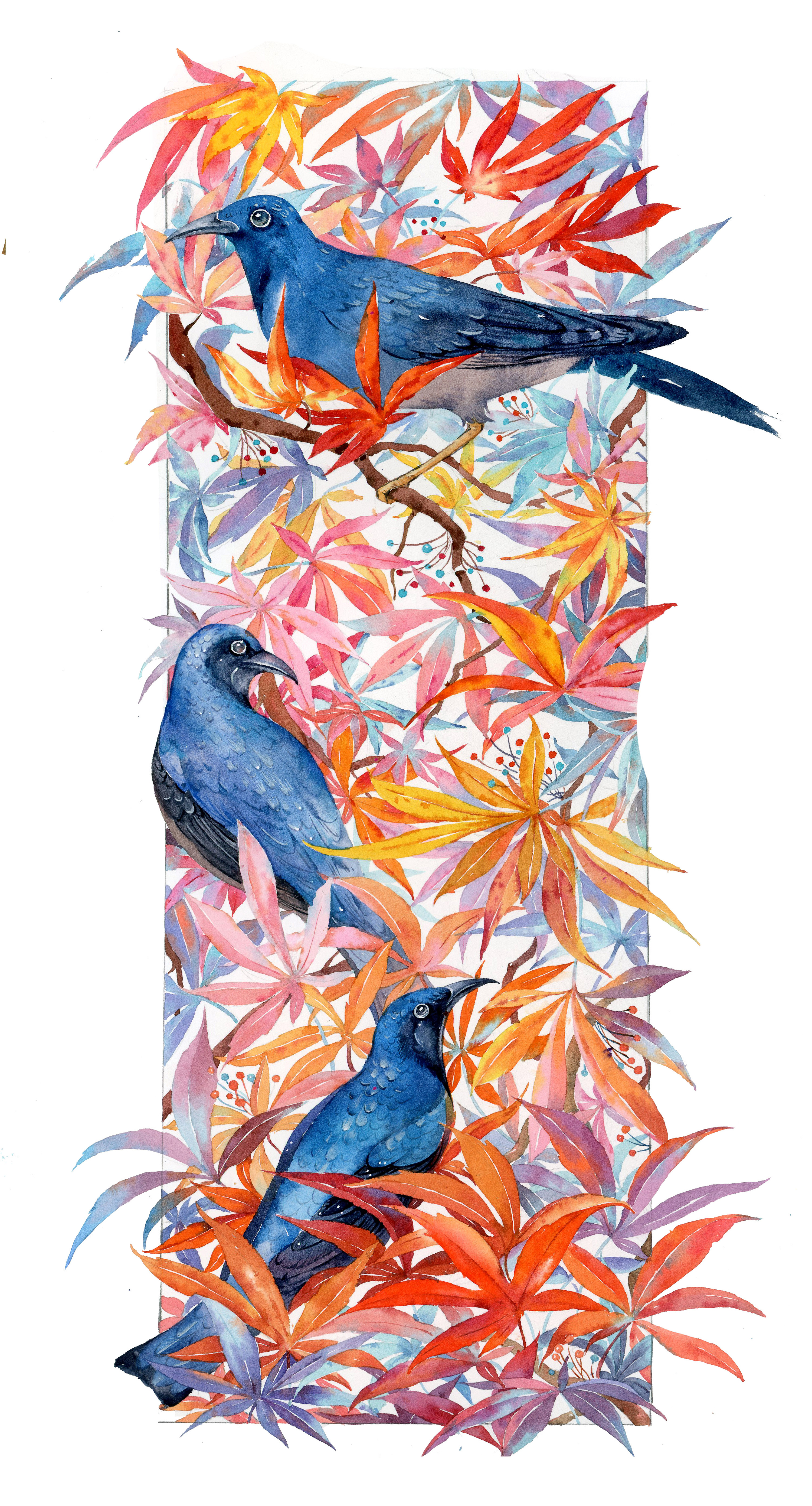 花儿与小鸟|插画|商业插画|蹦蹦蹦砰 - 原创作品 - 站酷 (zcool)