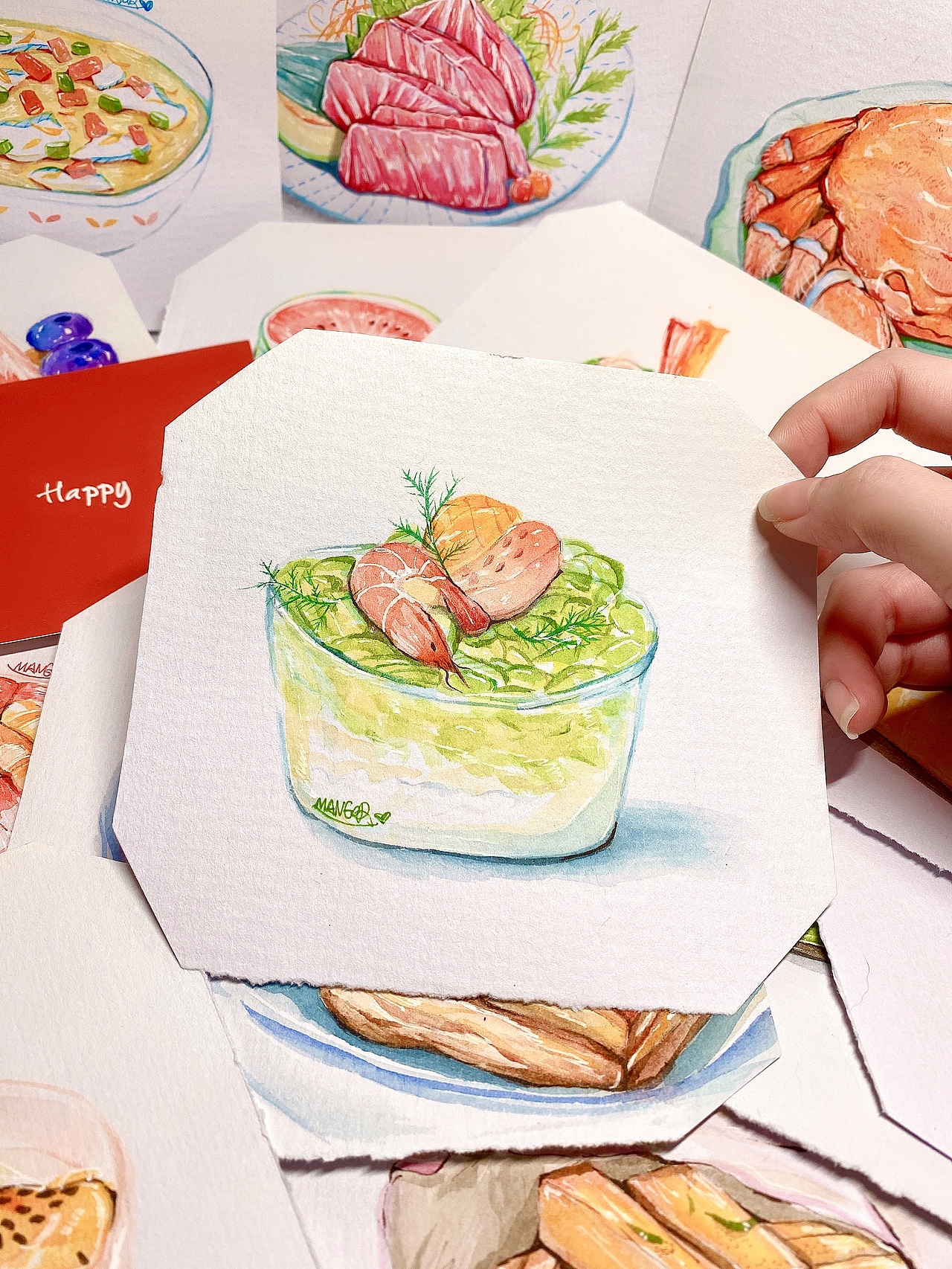 水彩食物的练习（图ZMTk1ODcyOTUy） - 创作习作 - 站酷设计师芒果太甜了原创素材 - 站酷ZCOOL