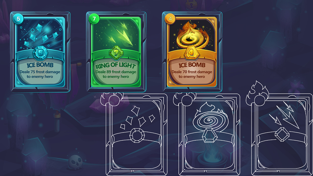 卡牌|ui|游戏ui|mo鱼 - 原创作品 - 站酷 (zcool)