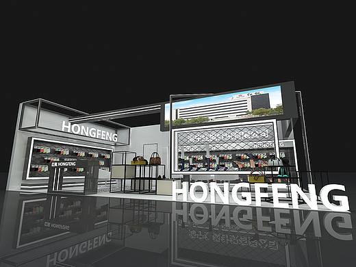 高端袜子展会 效果图 3D设计