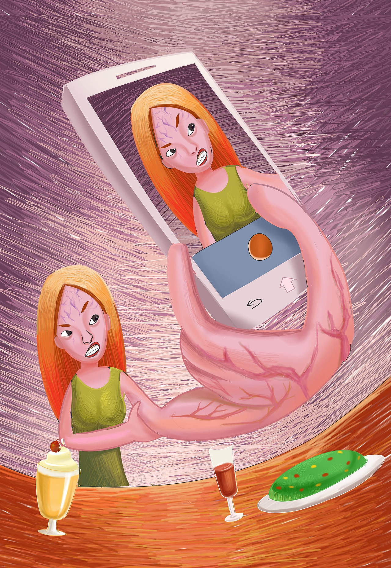 LG G3手机 插画（图ZMjQ2Nzc2MTY=） - 商业插画 - 站酷设计师江湖饿人原创素材 - 站酷ZCOOL