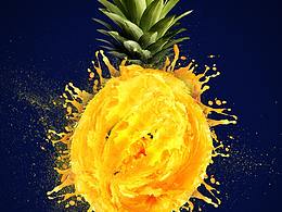 汁多到爆的Pineapple Juice，甜甜的香气你闻到了吗？
