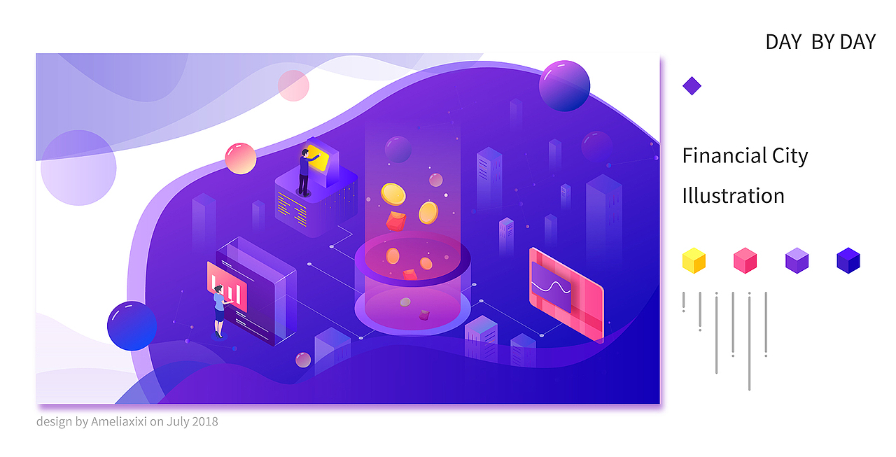 isometric插画（图ZMTI2NzQ5OTY0） - 商业插画 - 站酷设计师米子酱原创素材 - 站酷ZCOOL