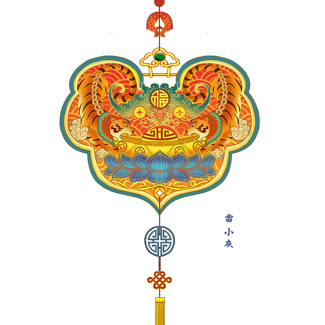 桐门国风生肖插画汇总——虎年特别篇(图ZMjY1MDQ2MDg0) - 商业插画 - 站酷设计师鱼雨桐原创素材 - 站酷ZCOOL