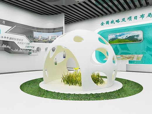 环保科技展厅设计3D效果图