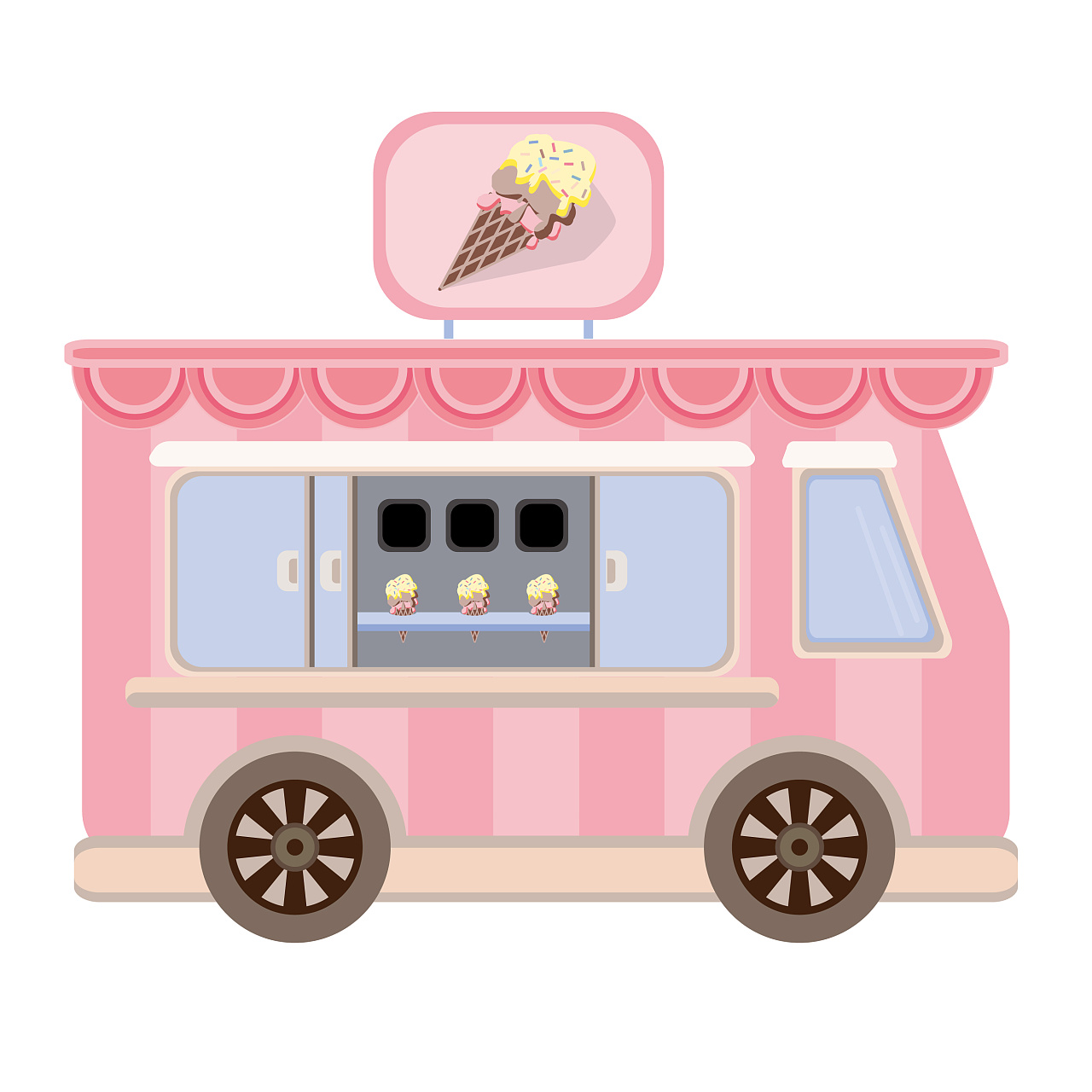 雪糕车先生和冰淇淋蛋糕小姐