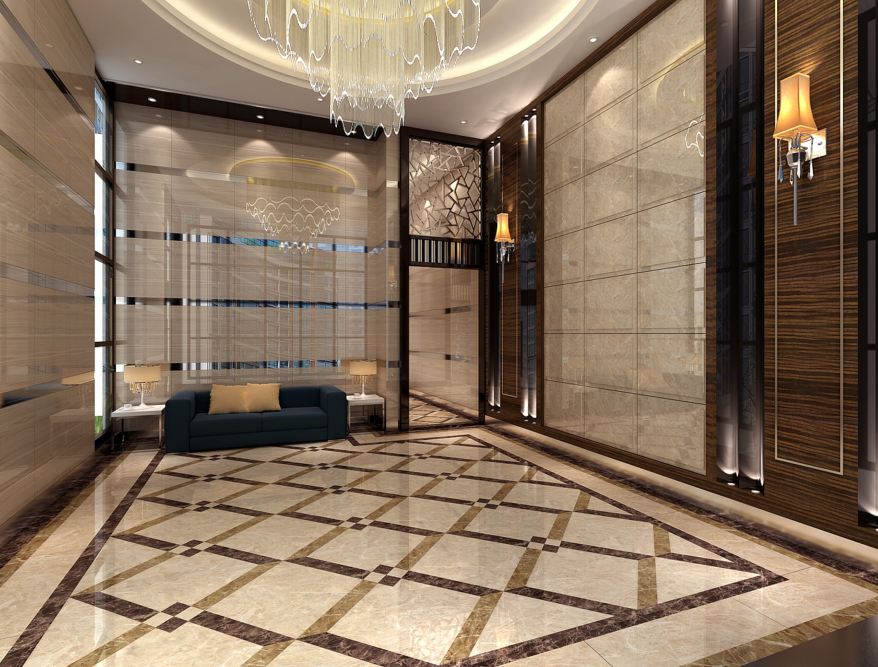 南海依岸康提--电梯大堂（图ZMjk0Mjk2MTY=） - 家装设计 - 站酷设计师LO海原创素材 - 站酷ZCOOL