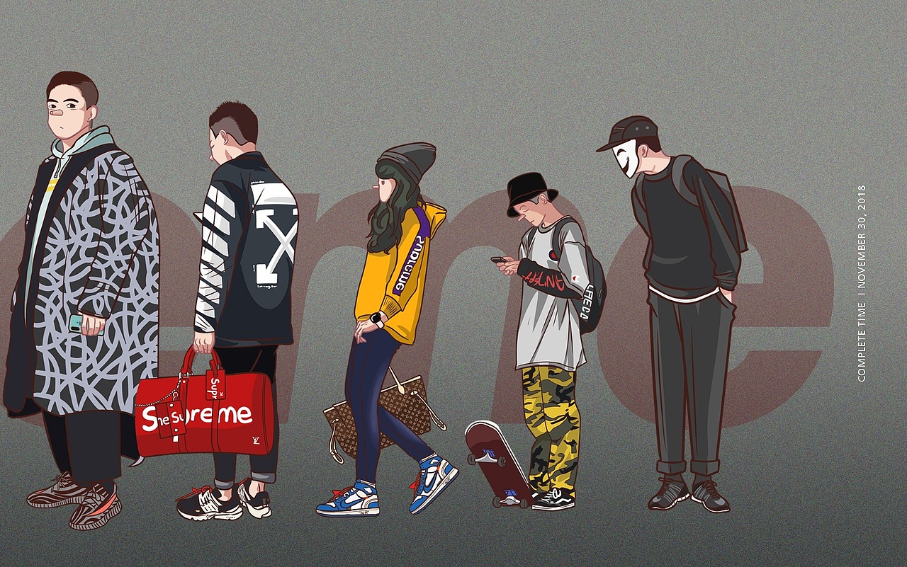 为什么我喝个奶茶要排三个小时？（图ZMTM3MzQyNjc2） - 商业插画 - 站酷设计师阿Ben同学原创素材 - 站酷ZCOOL