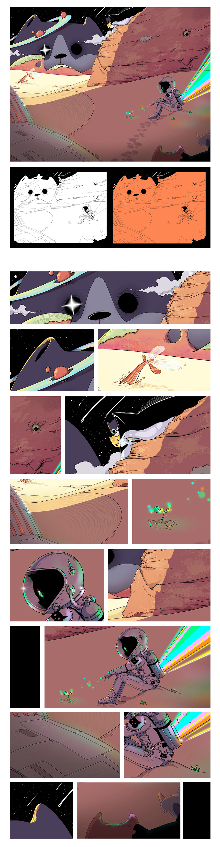 【寵物樂園】宇航員黑仔（孤獨的定義）（圖ZMjQ3OTk5NzIw） - 創(chuàng)作習作 - 站酷設計師左爾不聽原創(chuàng)素材 - 站酷ZCOOL