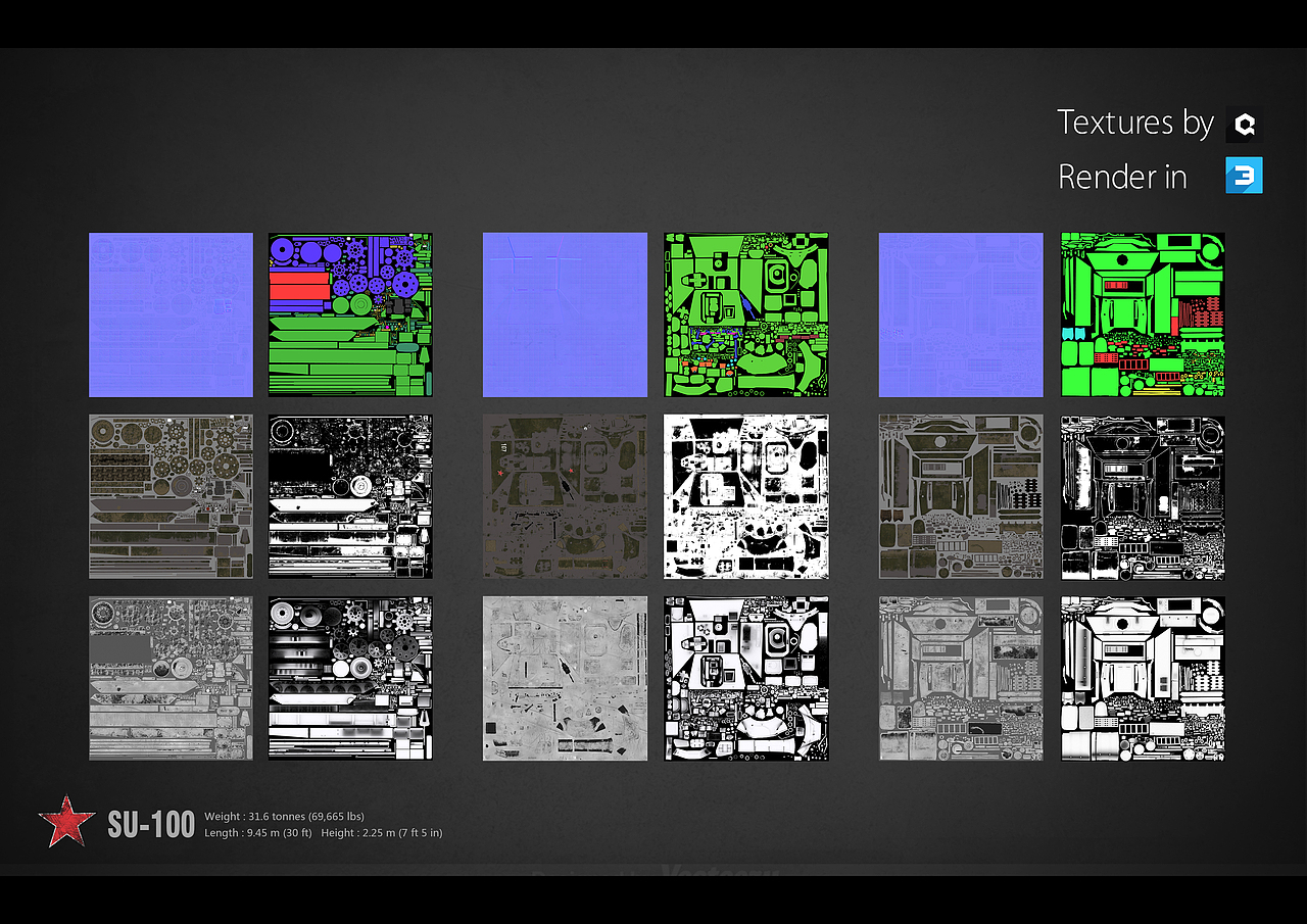 SU-100坦克建模渲染（图ZMTA3NDgzMTMy） - 机械/交通 - 站酷设计师尾巴草的夏天原创素材 - 站酷ZCOOL