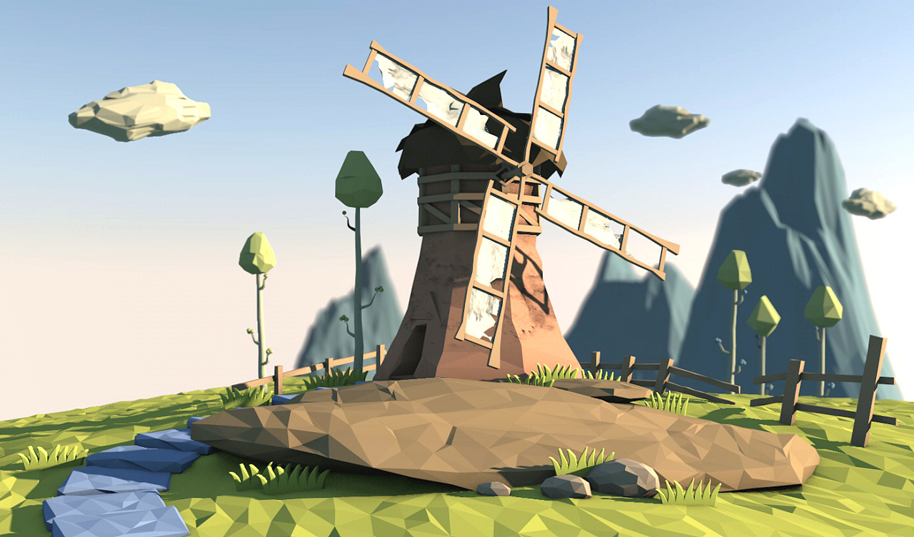 lowpoly风格小场景