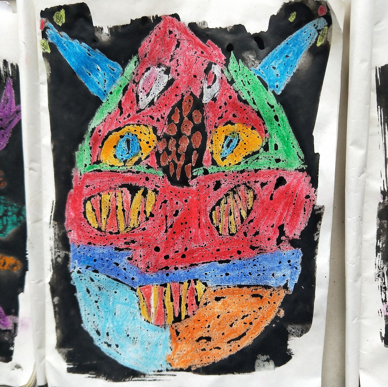 【学生作品-面具】每个孩子都是艺术家~