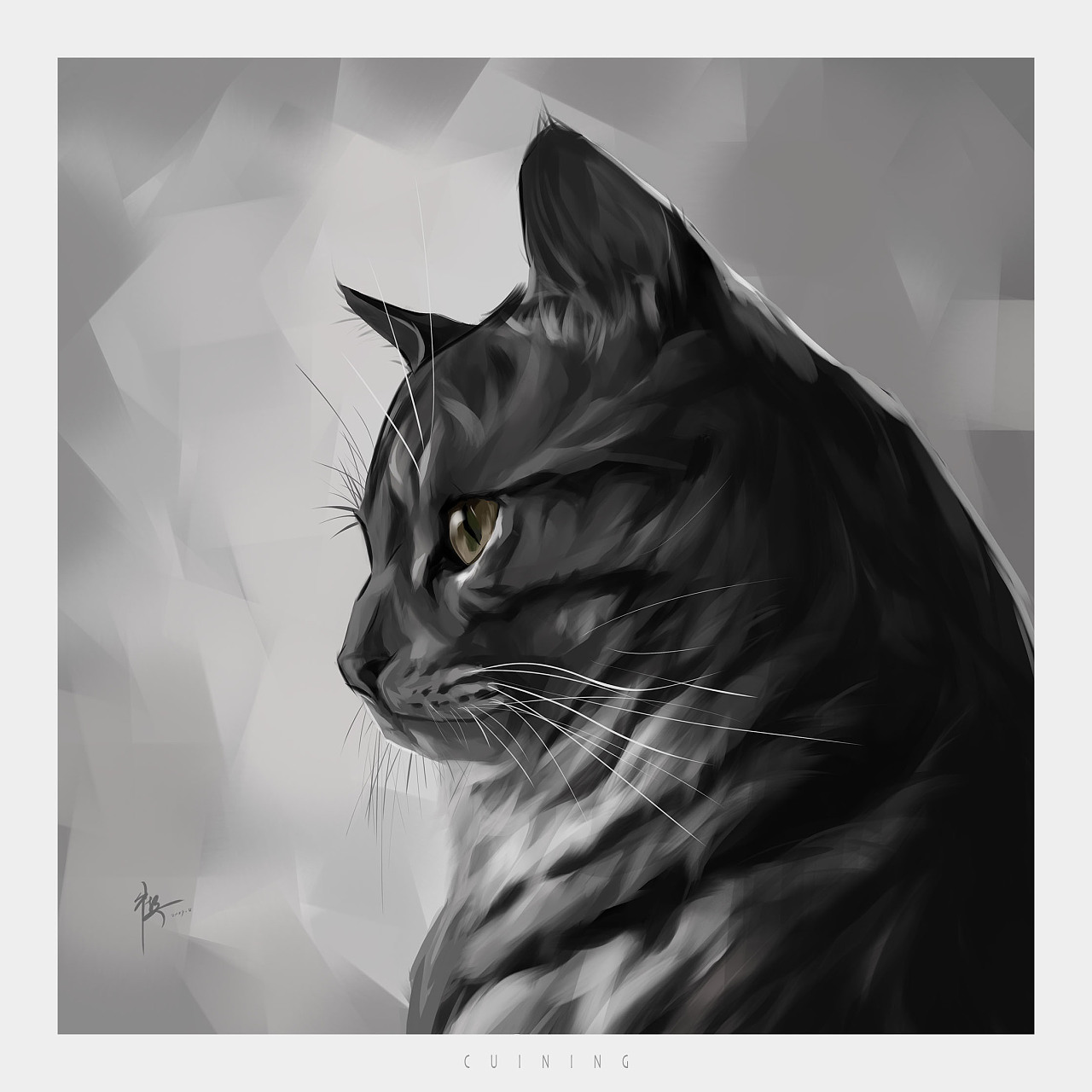 5d钻石画猫倒影虎圆满钻绣 装饰画 跨境新款跨境爆款动物厂家定做-阿里巴巴