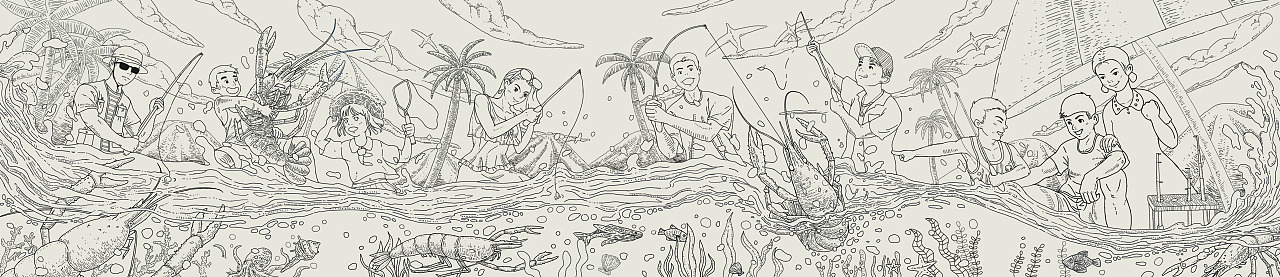 一起来钓虾吗|插画|商业插画|一条粉皮 - 原创作品 - 站酷 (zcool)