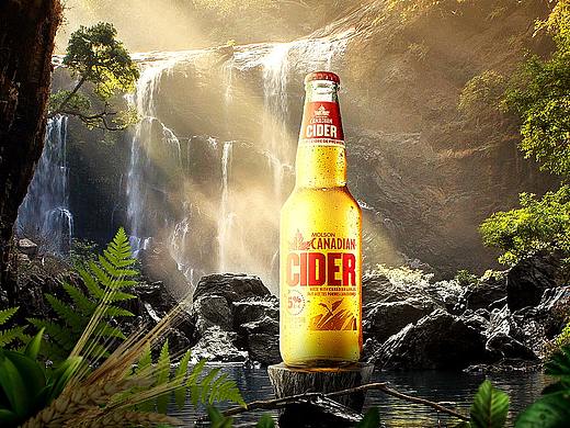 橙汁/啤酒合成海报