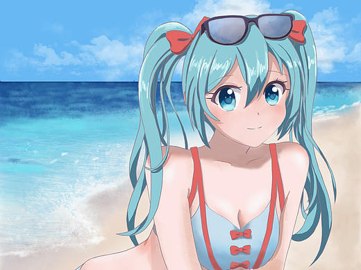 初音未来海滩泳装