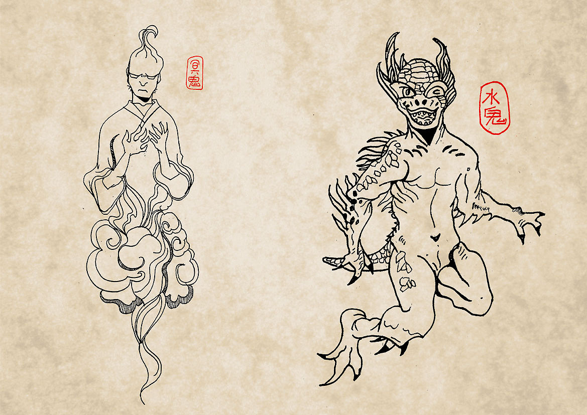 【百鬼】9月的一些插画练习