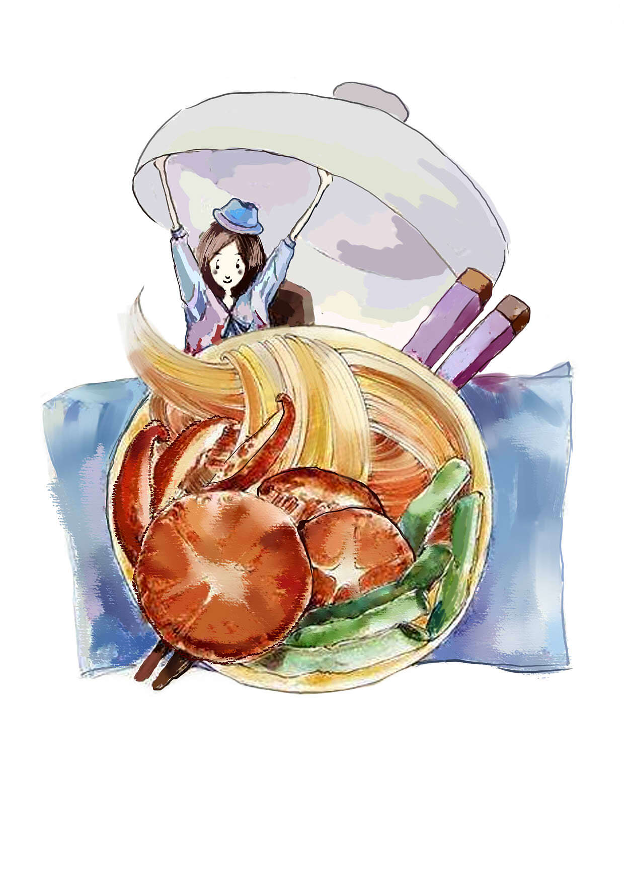 蔬菜女孩（图ZMTczNjE0MjIw） - 艺术插画 - 站酷设计师莜莜安子原创素材 - 站酷ZCOOL